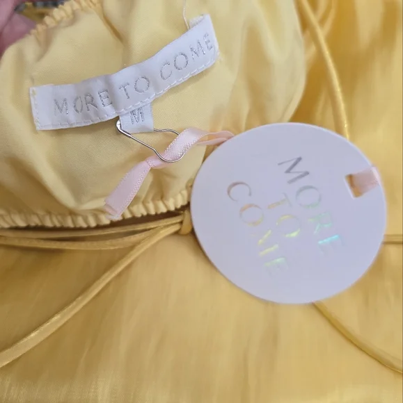 🎀$20 SALE🎀NWT REVOLVE More To Come Nadia Yellow Mini Cut Out Dress - Picture 5 of 7